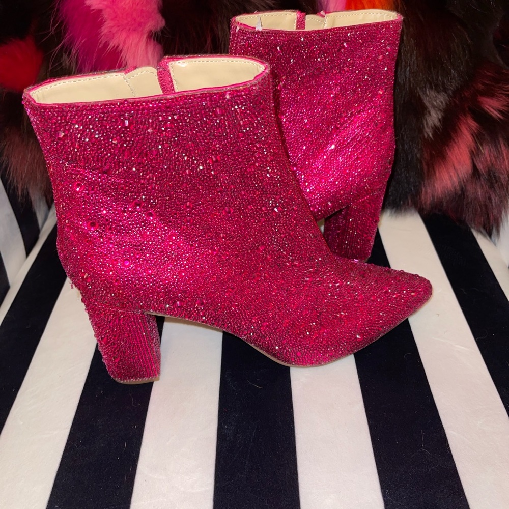 Betsey Johnson sparkly booties